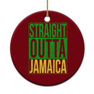 Straight Outta Jamaica Ceramic Ornament Cool Jamaican Travel Vacation TS10 1pc Red Print Your Wear