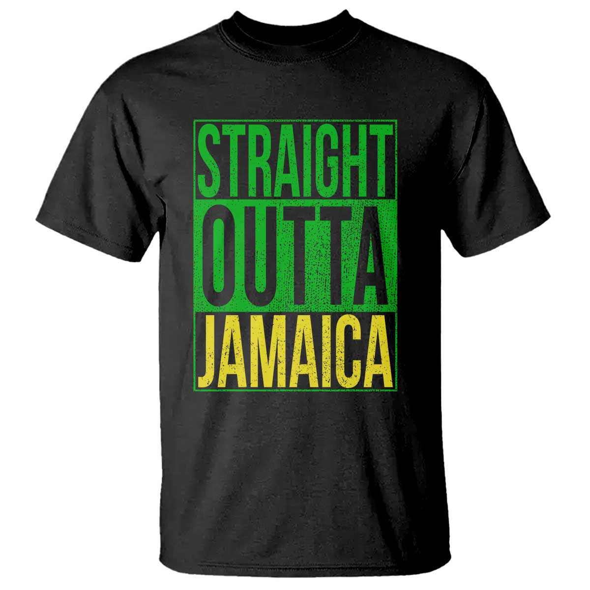 Straight Outta Jamaica T Shirt Cool Jamaican Travel Vacation TS10 Black Print Your Wear