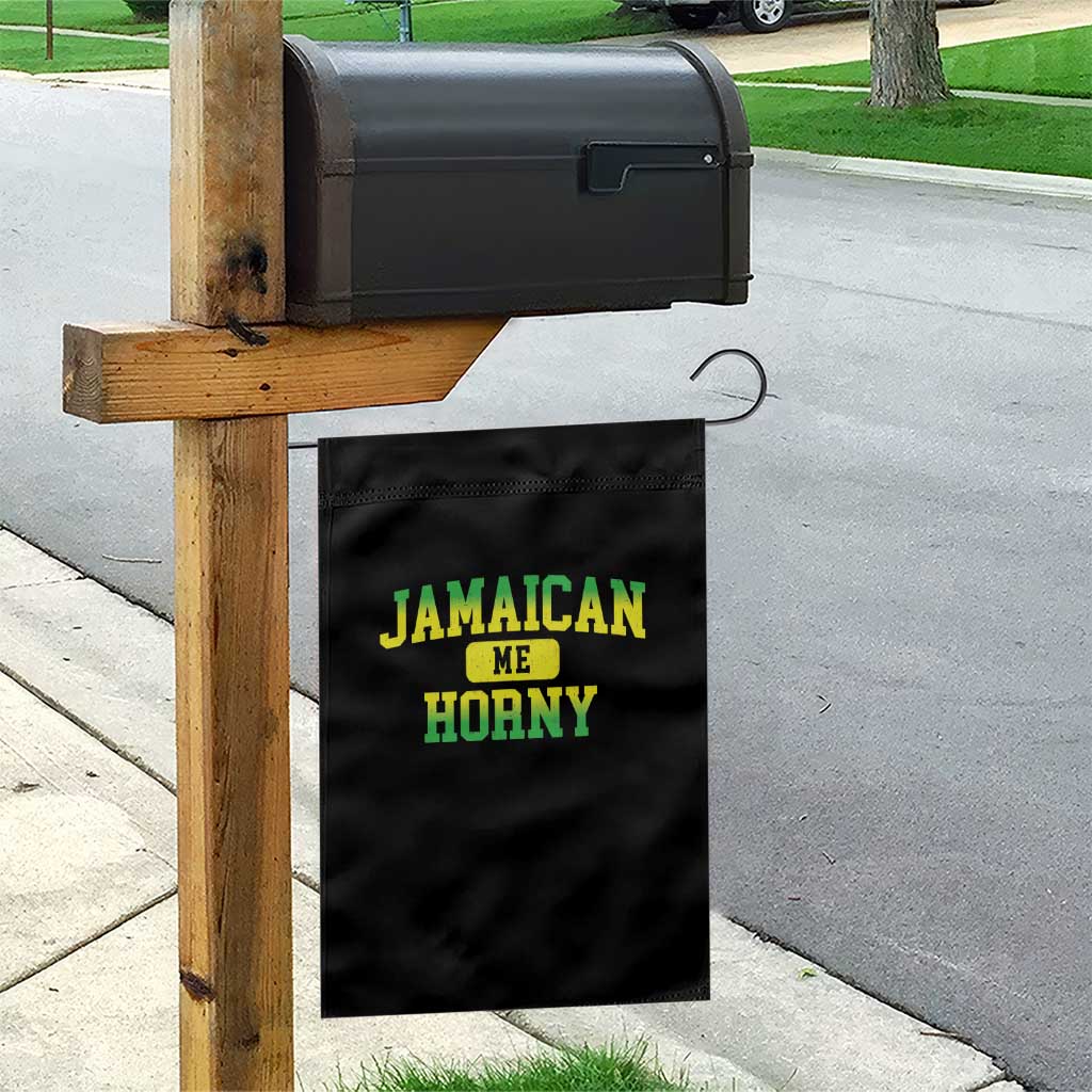 Jamaican Me Horny Garden Flag Funny Caribbean Party TS10 Print Your Wear