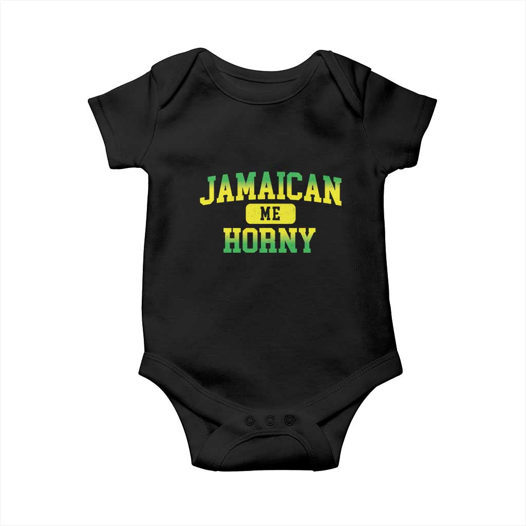 Jamaican Me Horny Baby Onesie Funny Caribbean Party TS10 Black Print Your Wear
