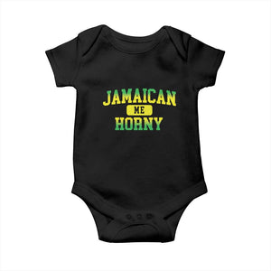 Jamaican Me Horny Baby Onesie Funny Caribbean Party TS10 Black Print Your Wear