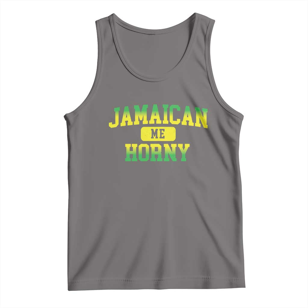 Jamaican Me Horny Tank Top Funny Caribbean Party TS10 Deep Heather Print Your Wear