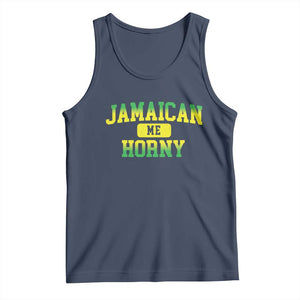 Jamaican Me Horny Tank Top Funny Caribbean Party TS10 Navy Print Your Wear