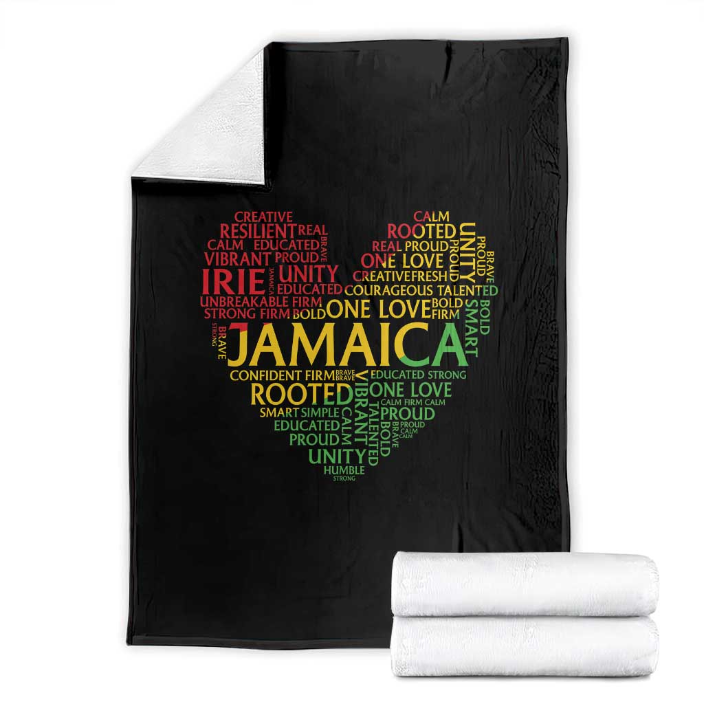 Jamaica Reggae Throw Blanket One Love Rasta Culture TS10 Black Print Your Wear