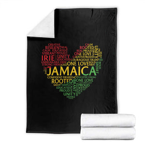 Jamaica Reggae Throw Blanket One Love Rasta Culture TS10 Black Print Your Wear