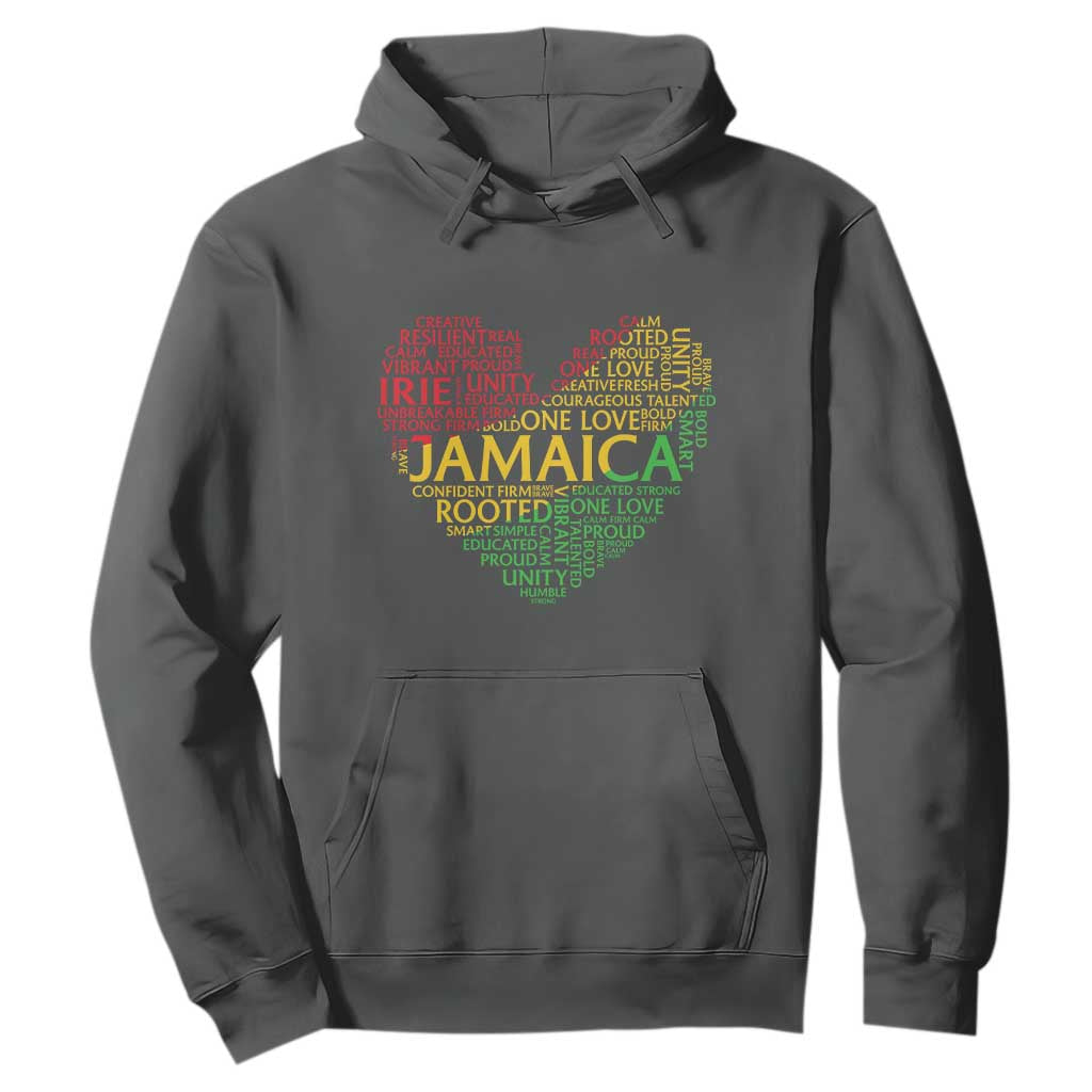 Jamaica Reggae Hoodie One Love Rasta Culture TS10 Dark Heather Print Your Wear