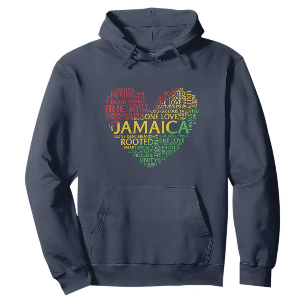 Jamaica Reggae Hoodie One Love Rasta Culture TS10 Navy Print Your Wear