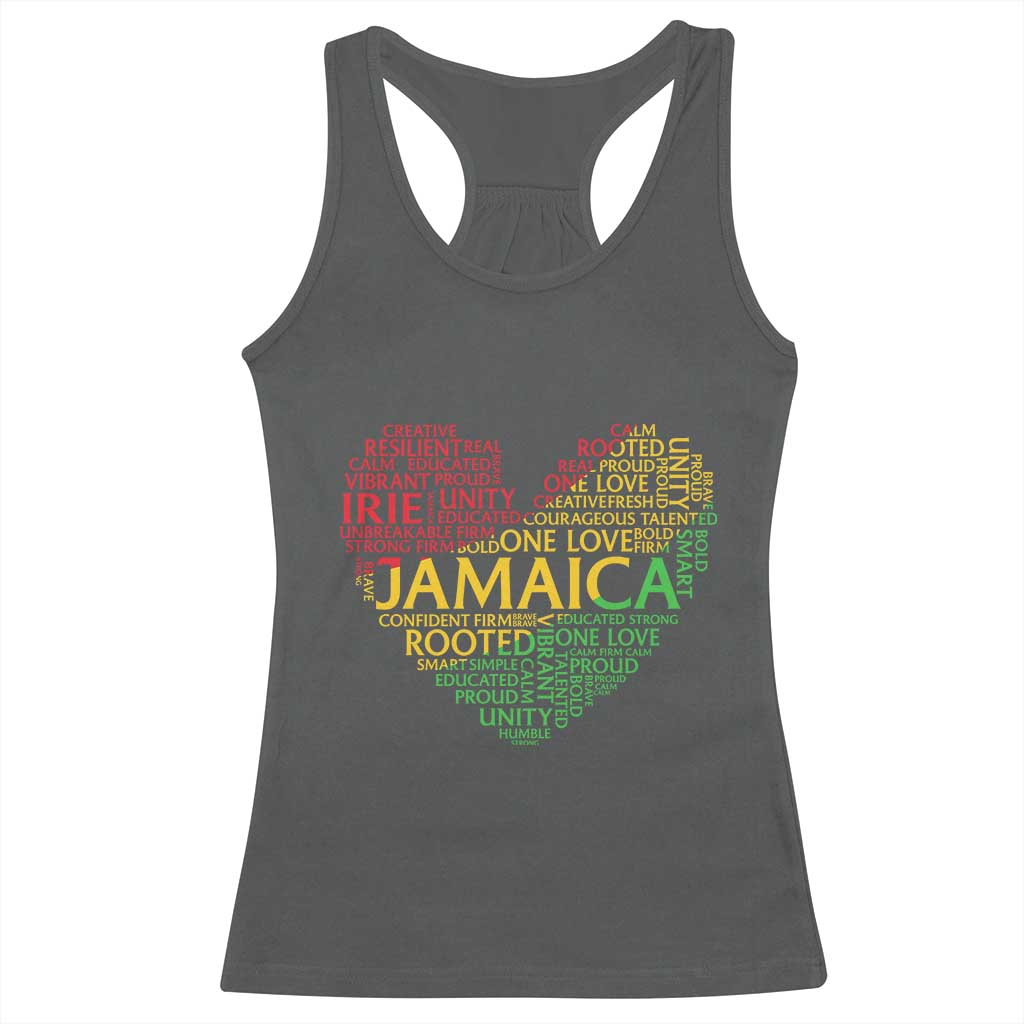 Jamaica Reggae Racerback Tank Top One Love Rasta Culture TS10 Dark Heather Print Your Wear