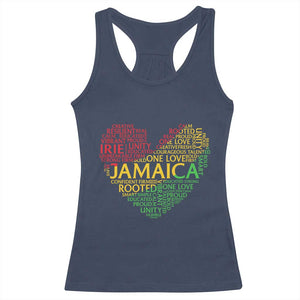 Jamaica Reggae Racerback Tank Top One Love Rasta Culture TS10 Navy Print Your Wear