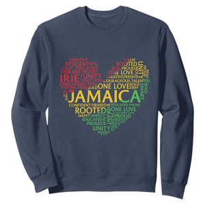 Jamaica Reggae Sweatshirt One Love Rasta Culture TS10 Navy Print Your Wear