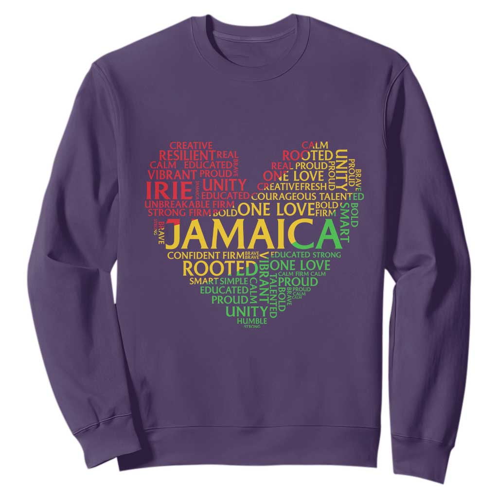 Jamaica Reggae Sweatshirt One Love Rasta Culture TS10 Purple Print Your Wear