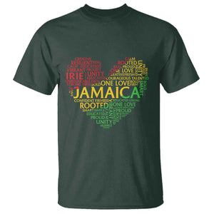 Jamaica Reggae T Shirt One Love Rasta Culture TS10 Dark Forest Green Print Your Wear