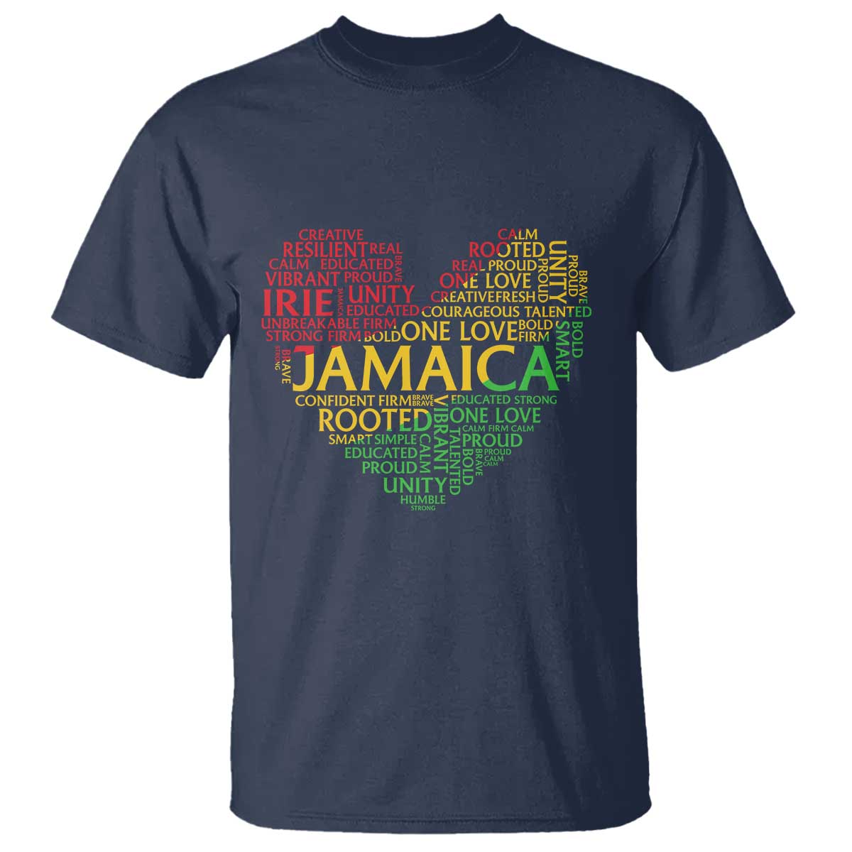 Jamaica Reggae T Shirt One Love Rasta Culture TS10 Navy Print Your Wear
