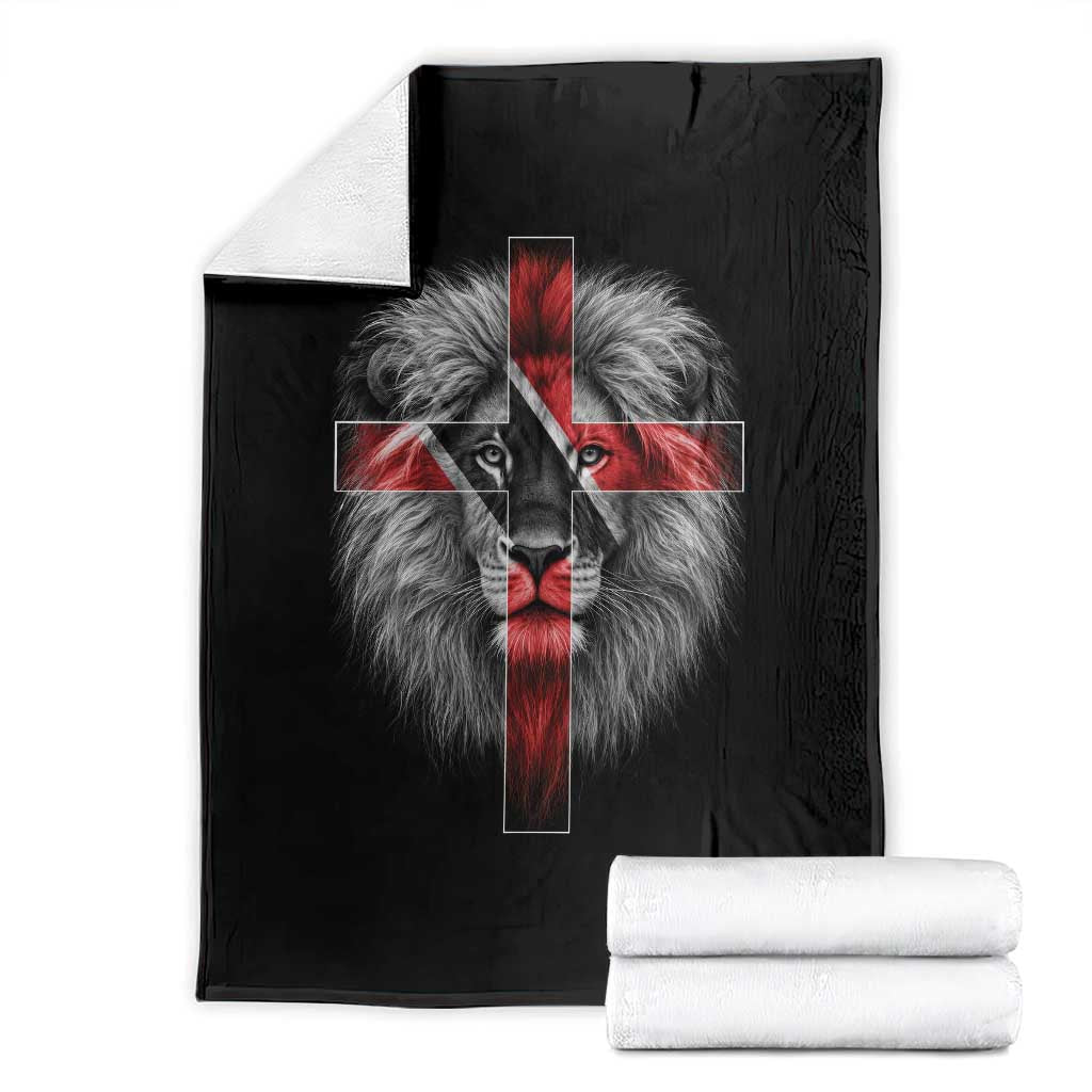 Lion of Judah Cross Trinidadian Flag Throw Blanket Christian Faith Trini Trinidad And Tobago Pride TS10 Black Print Your Wear