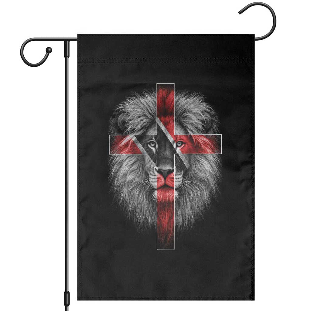 Lion of Judah Cross Trinidadian Flag Garden Flag Christian Faith Trini Trinidad And Tobago Pride TS10 Black Print Your Wear