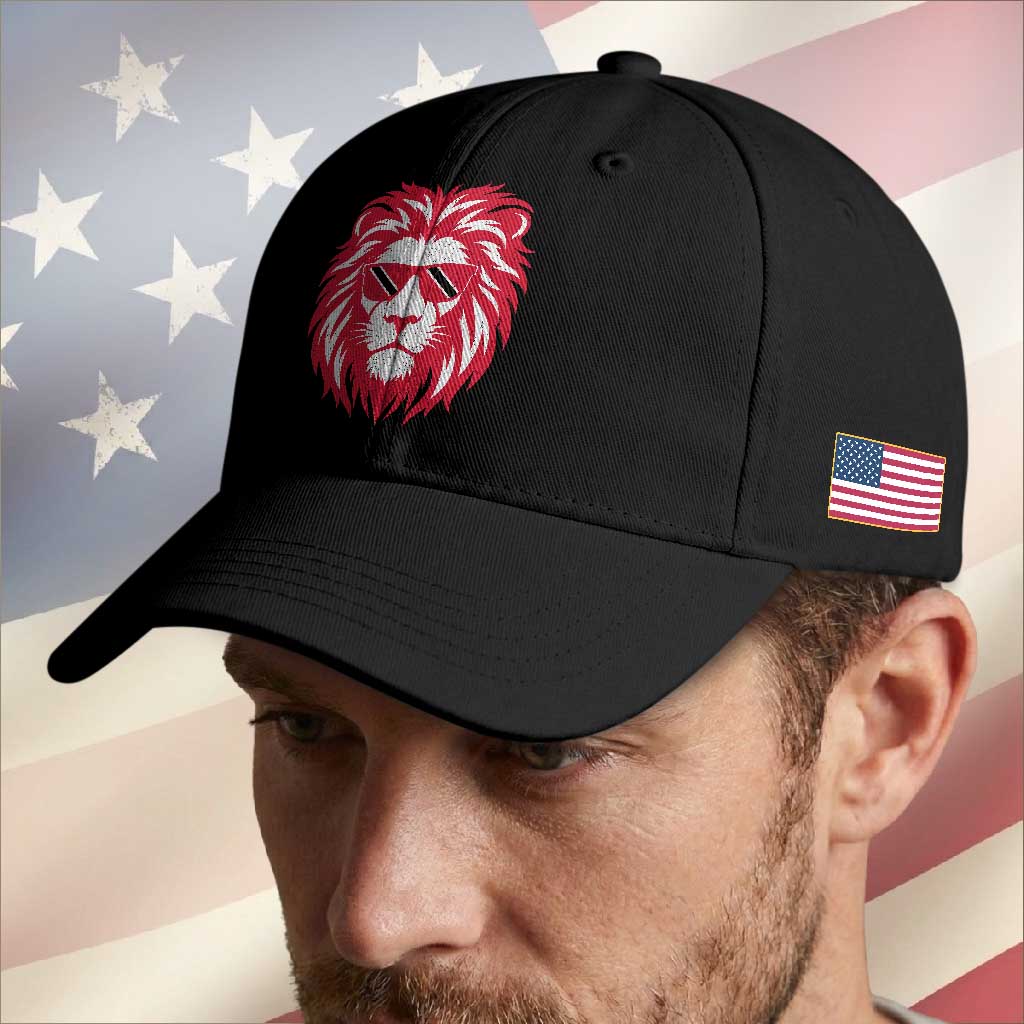 Trinidad and Tobago Lion Baseball Cap Vintage Caribbean Pride TS10 Print Your Wear