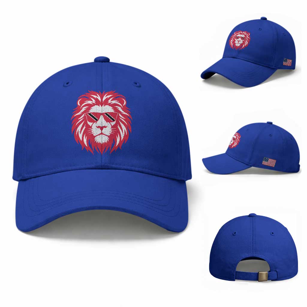 Trinidad and Tobago Lion Baseball Cap Vintage Caribbean Pride TS10 Baseball Cap Universal Fit Royal Blue Print Your Wear