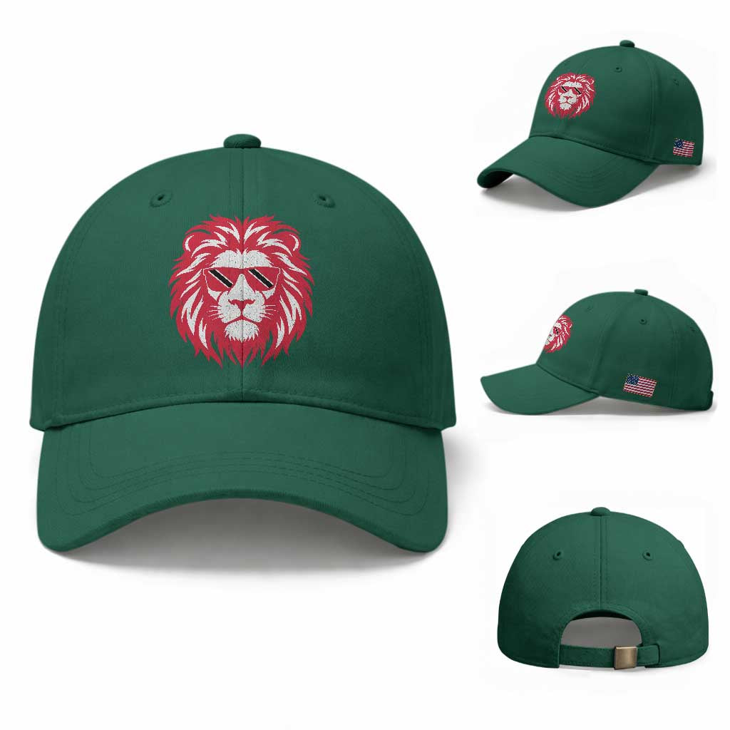 Trinidad and Tobago Lion Baseball Cap Vintage Caribbean Pride TS10 Baseball Cap Universal Fit Irish Green Print Your Wear