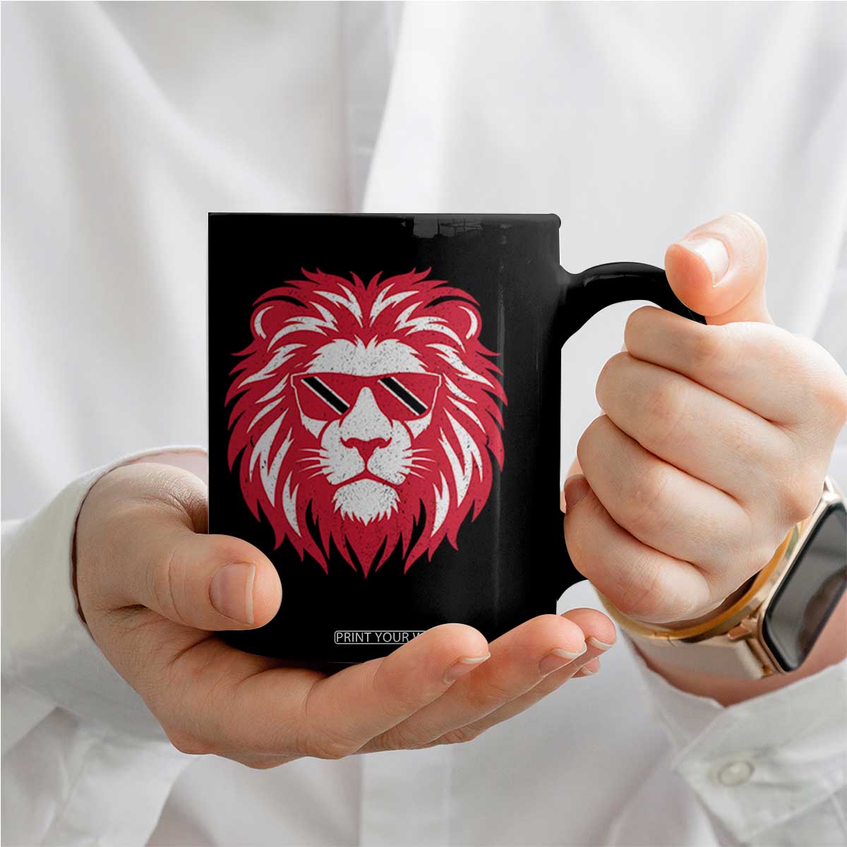 Trinidad and Tobago Lion Coffee Mug Vintage Caribbean Pride TS10 Print Your Wear