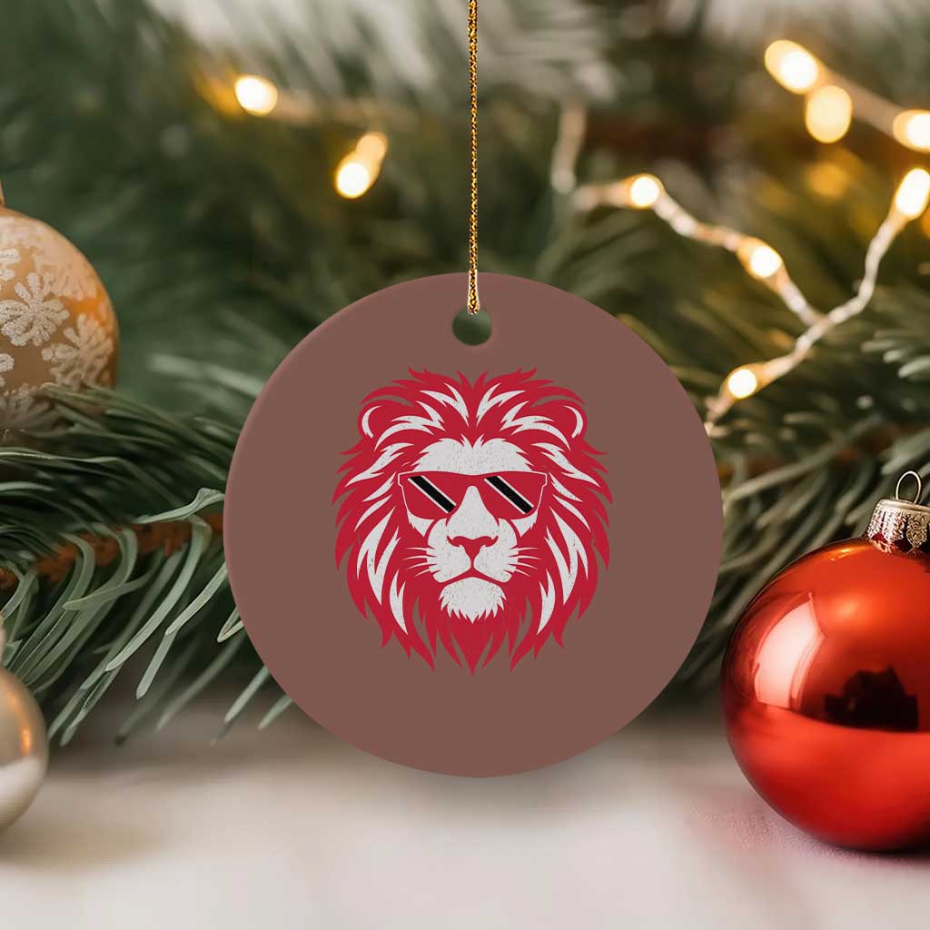 Trinidad and Tobago Lion Ceramic Ornament Vintage Caribbean Pride TS10 1pc Mocha Print Your Wear