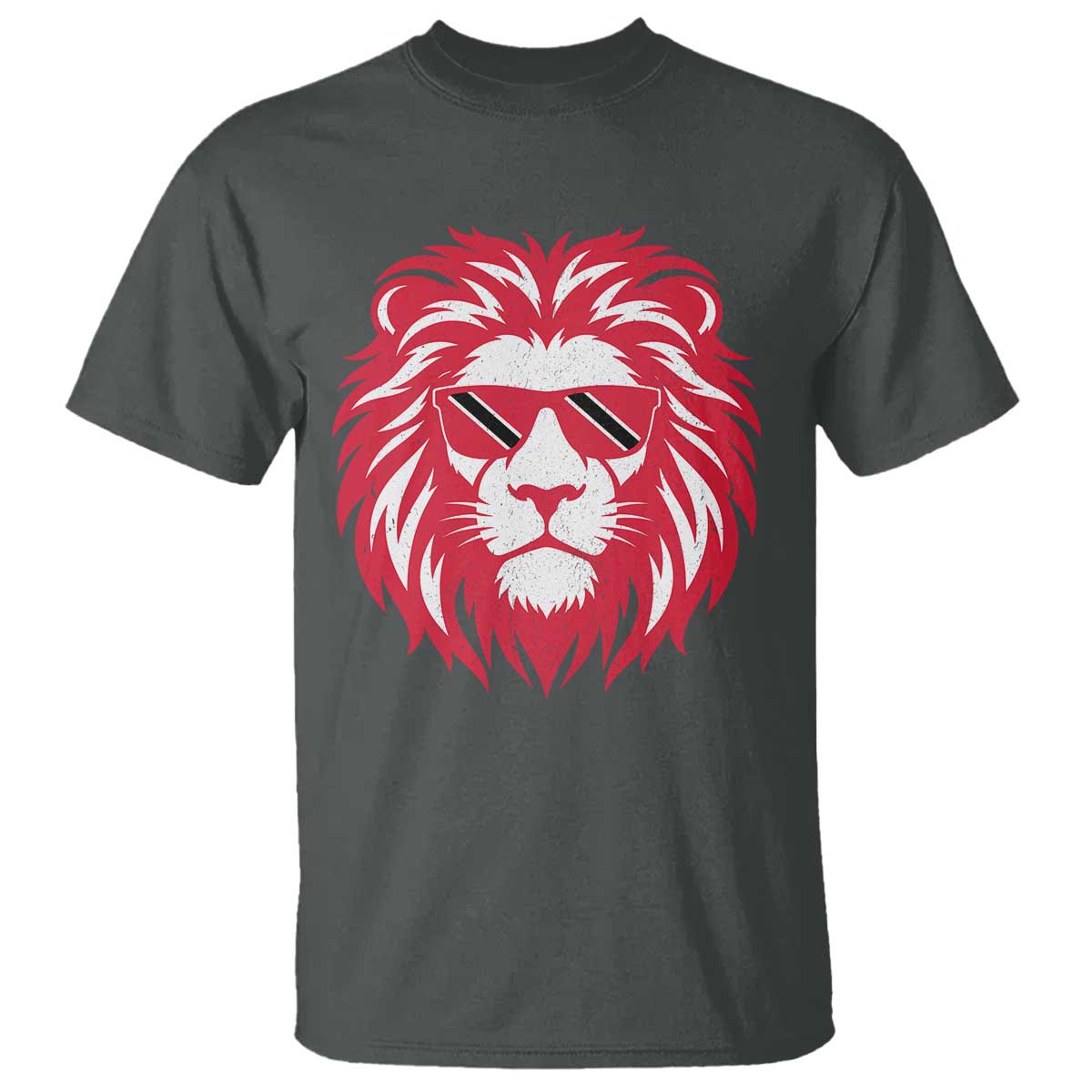 Trinidad and Tobago Lion T Shirt Vintage Caribbean Pride TS10 Dark Heather Print Your Wear
