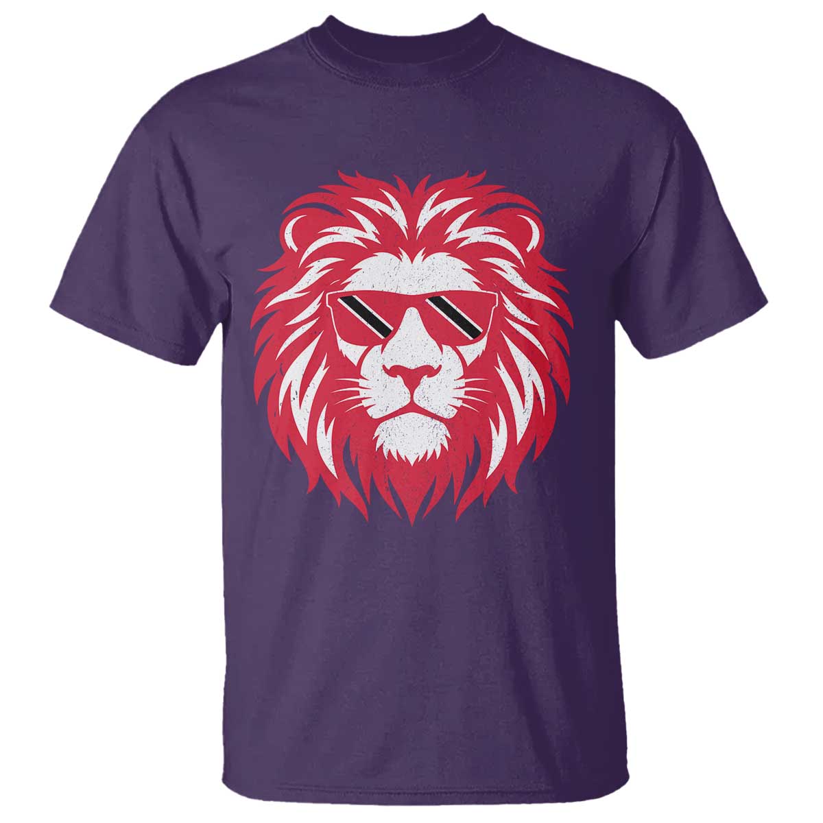 Trinidad and Tobago Lion T Shirt Vintage Caribbean Pride TS10 Purple Print Your Wear
