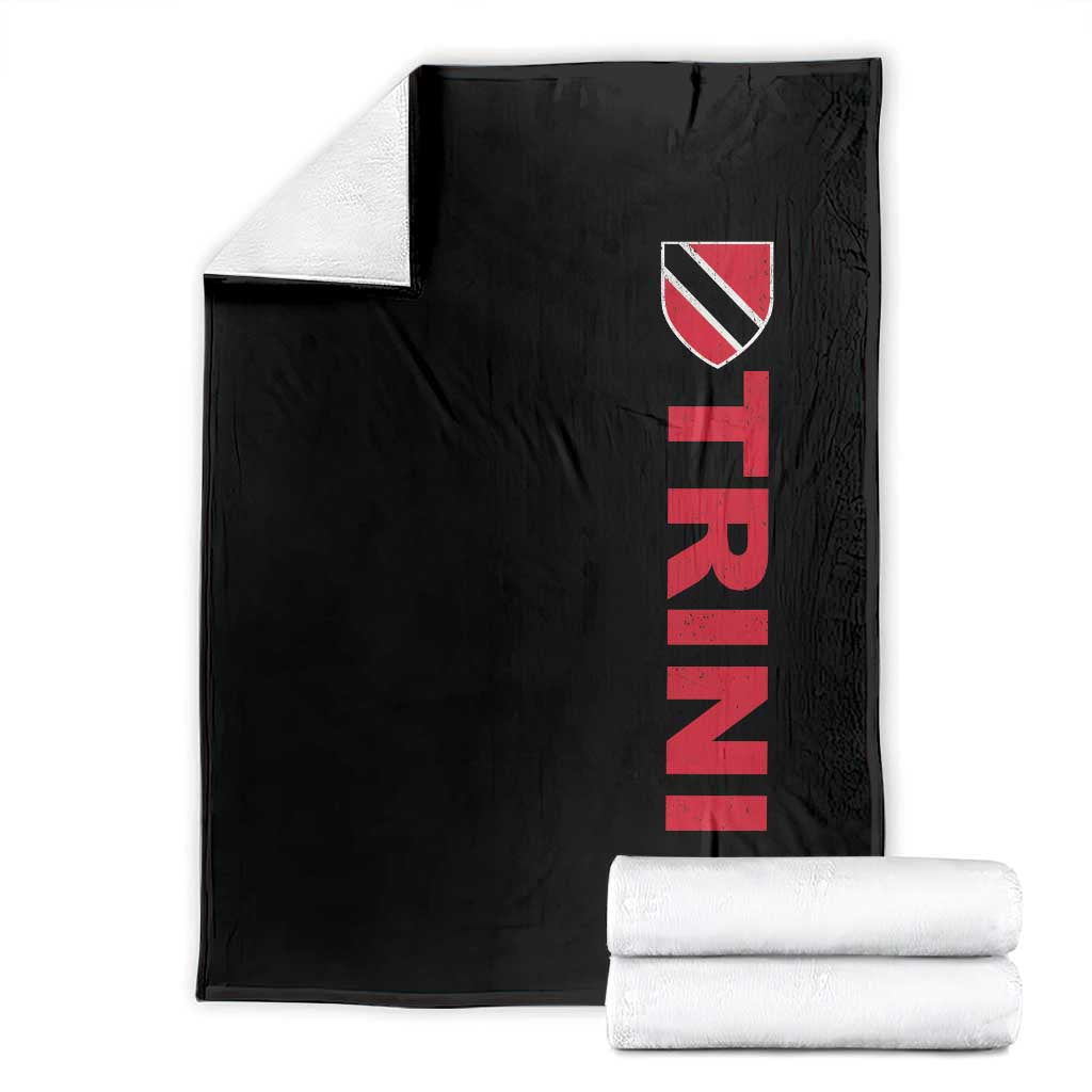 Vintage Trini Throw Blanket Trinidad and Tobago Flag Minimalist Patriotic Caribbean Pride TS10 Black Print Your Wear