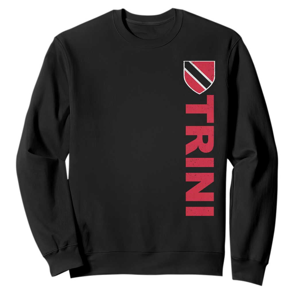 Vintage Trini Sweatshirt Trinidad and Tobago Flag Minimalist Patriotic Caribbean Pride TS10 Black Print Your Wear