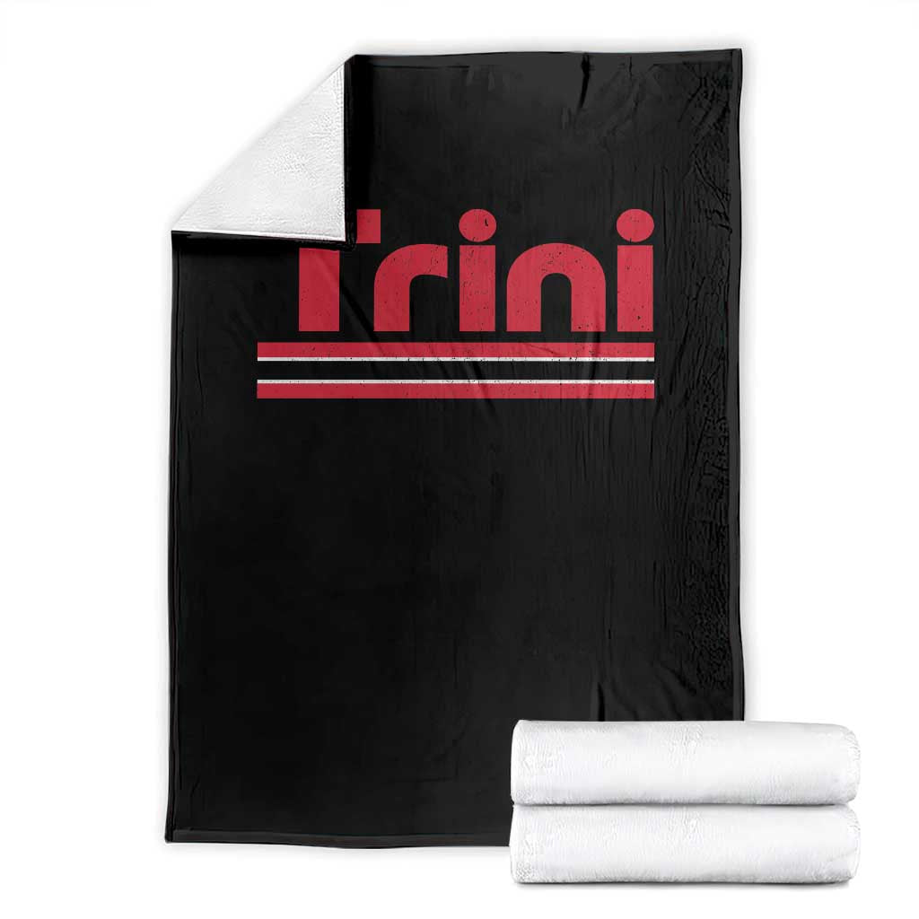 Retro Trini Throw Blanket Trinidad and Tobago Flag Caribbean Pride Heritage Gift TS10 Black Print Your Wear