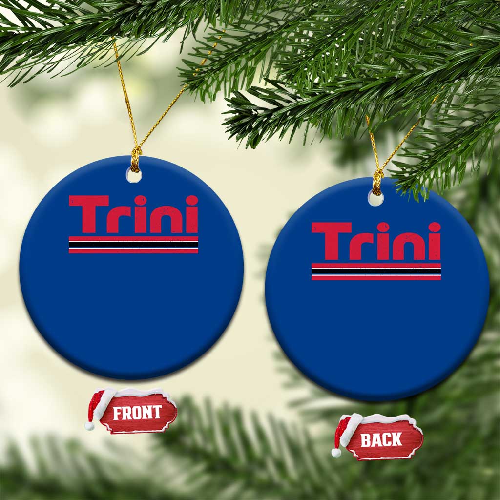 Retro Trini Ceramic Ornament Trinidad and Tobago Flag Caribbean Pride Heritage Gift TS10 1pc Blue Print Your Wear
