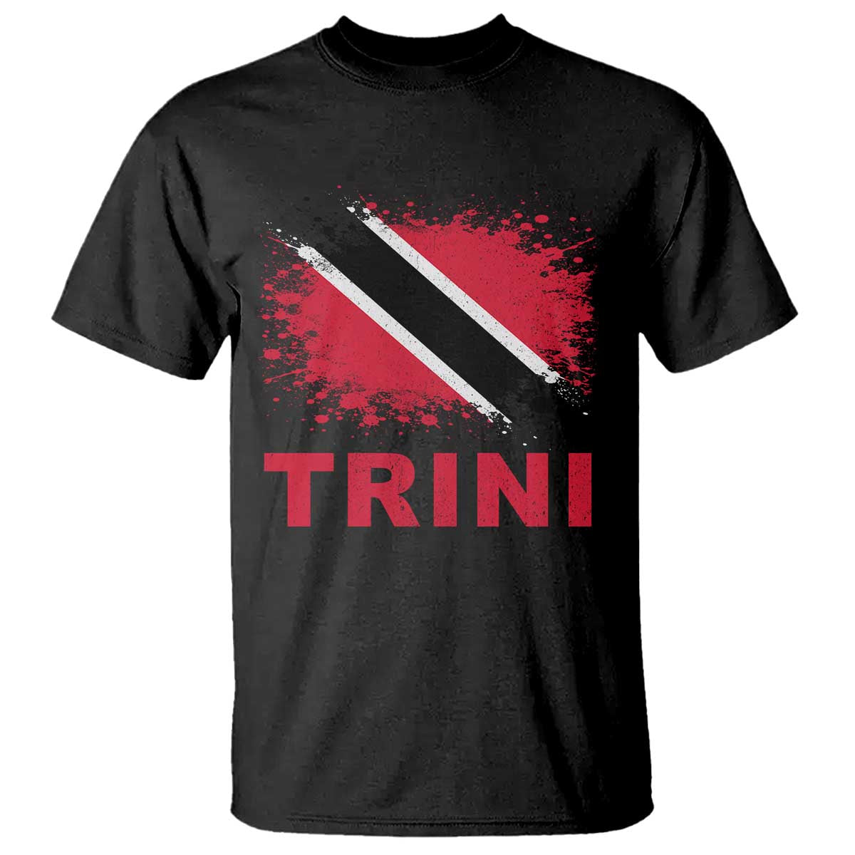 Retro Vintage Trini T Shirt Watercolors Sport Trinidad and Tobago Flag TS10 Black Print Your Wear