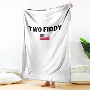 Two Fiddy American Flag Throw Blanket Funny 250th America Celebration Patriotic Graphic TS10 Print Your Wear