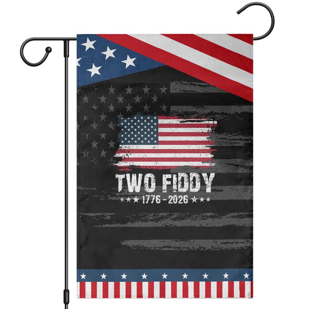Two Fiddy USA 250th Anniversary Patriotic Garden Flag Vintage American Flag Patriotic Humor
