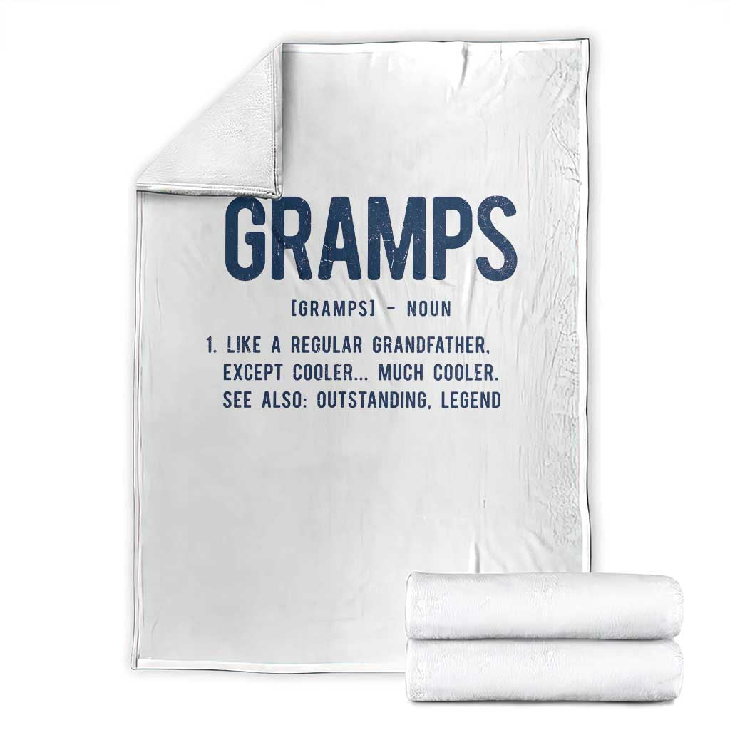 Grandpa Gift For Gramps Throw Blanket Fathers Day Birthday Gift Idea TS10 White Print Your Wear