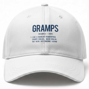 Grandpa Gift For Gramps Baseball Cap Fathers Day Birthday Gift Idea TS10 Print Your Wear