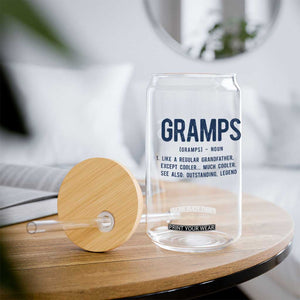 Grandpa Gift For Gramps Glass Can Fathers Day Birthday Gift Idea TS10 Print Your Wear