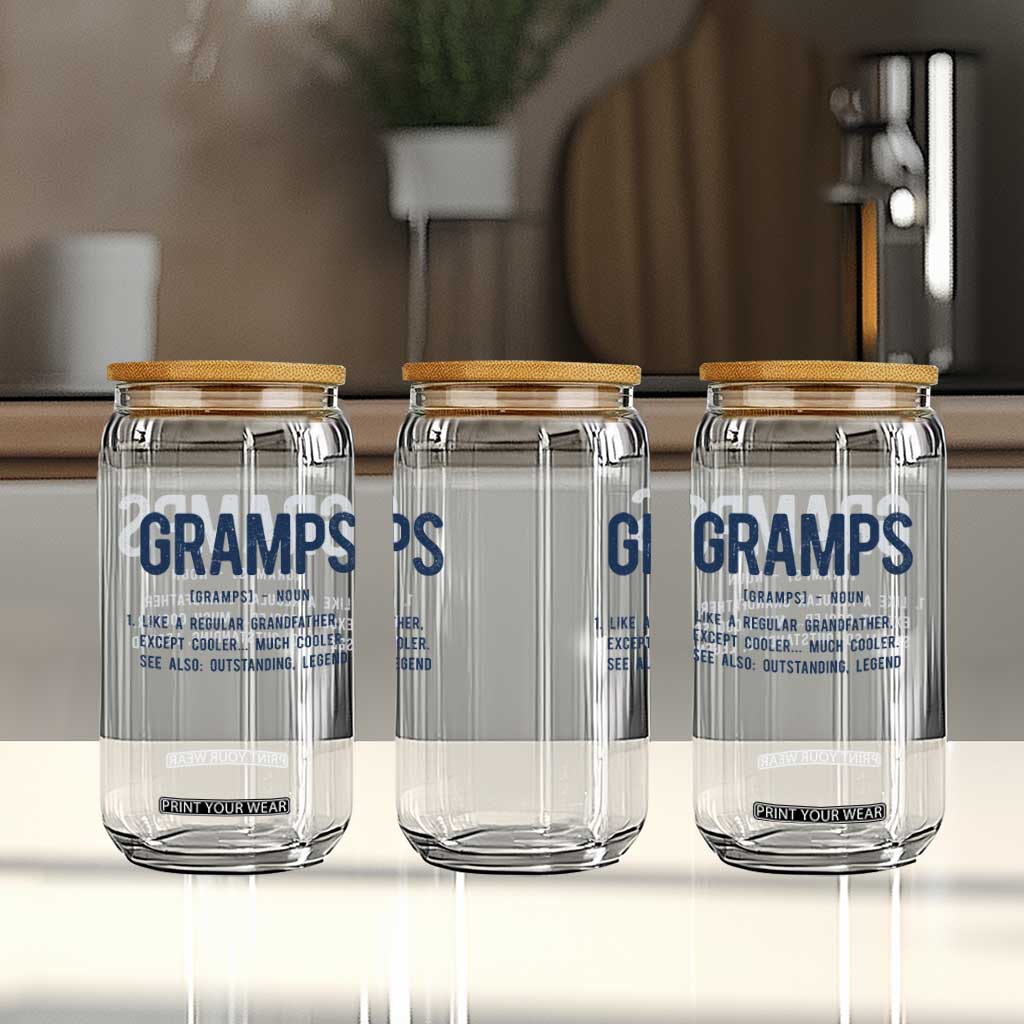 Grandpa Gift For Gramps Glass Can Fathers Day Birthday Gift Idea TS10 Print Your Wear