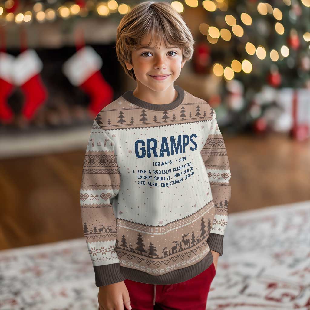 Grandpa Gift For Gramps Ugly Christmas Sweater Fathers Day Birthday Gift Idea TS10 Mocha Mousse Print Your Wear
