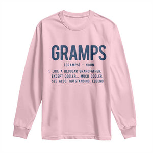 Grandpa Gift For Gramps Long Sleeve Shirt Fathers Day Birthday Gift Idea TS10 Light Pink Print Your Wear