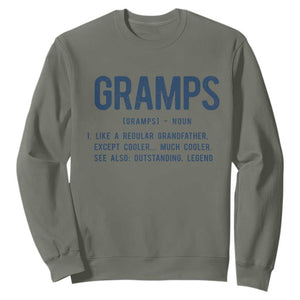 Grandpa Gift For Gramps Sweatshirt Fathers Day Birthday Gift Idea TS10 Military Green Print Your Wear
