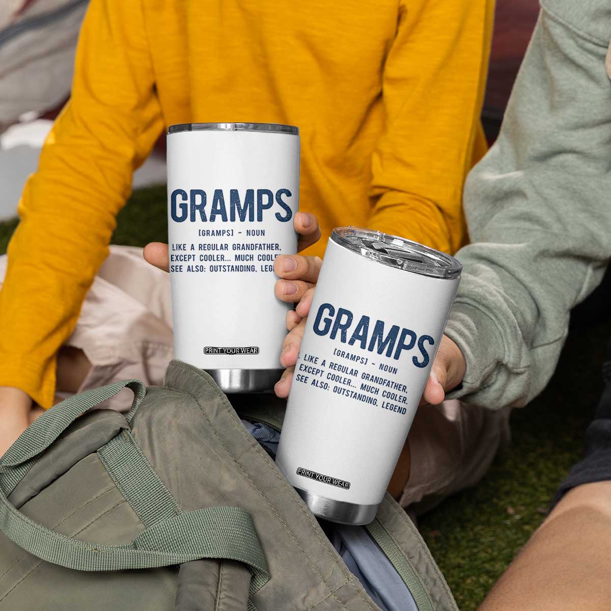 Grandpa Gift For Gramps Tumbler Cup Fathers Day Birthday Gift Idea TS10 Print Your Wear