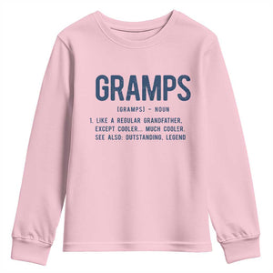 Grandpa Gift For Gramps Youth Sweatshirt Fathers Day Birthday Gift Idea TS10 Light Pink Print Your Wear