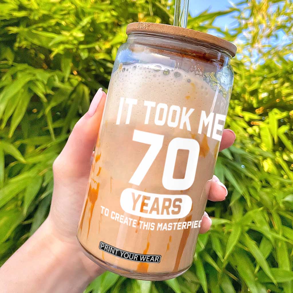 70th Birthday Glass Can To Create This Masterpiece 70 Year Old Gift TS10 Black Print Your Wear