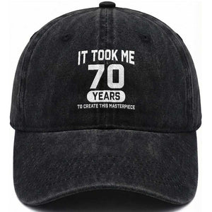70th Birthday Washed Cotton Baseball Cap To Create This Masterpiece 70 Year Old Gift TS10 Print Your Wear