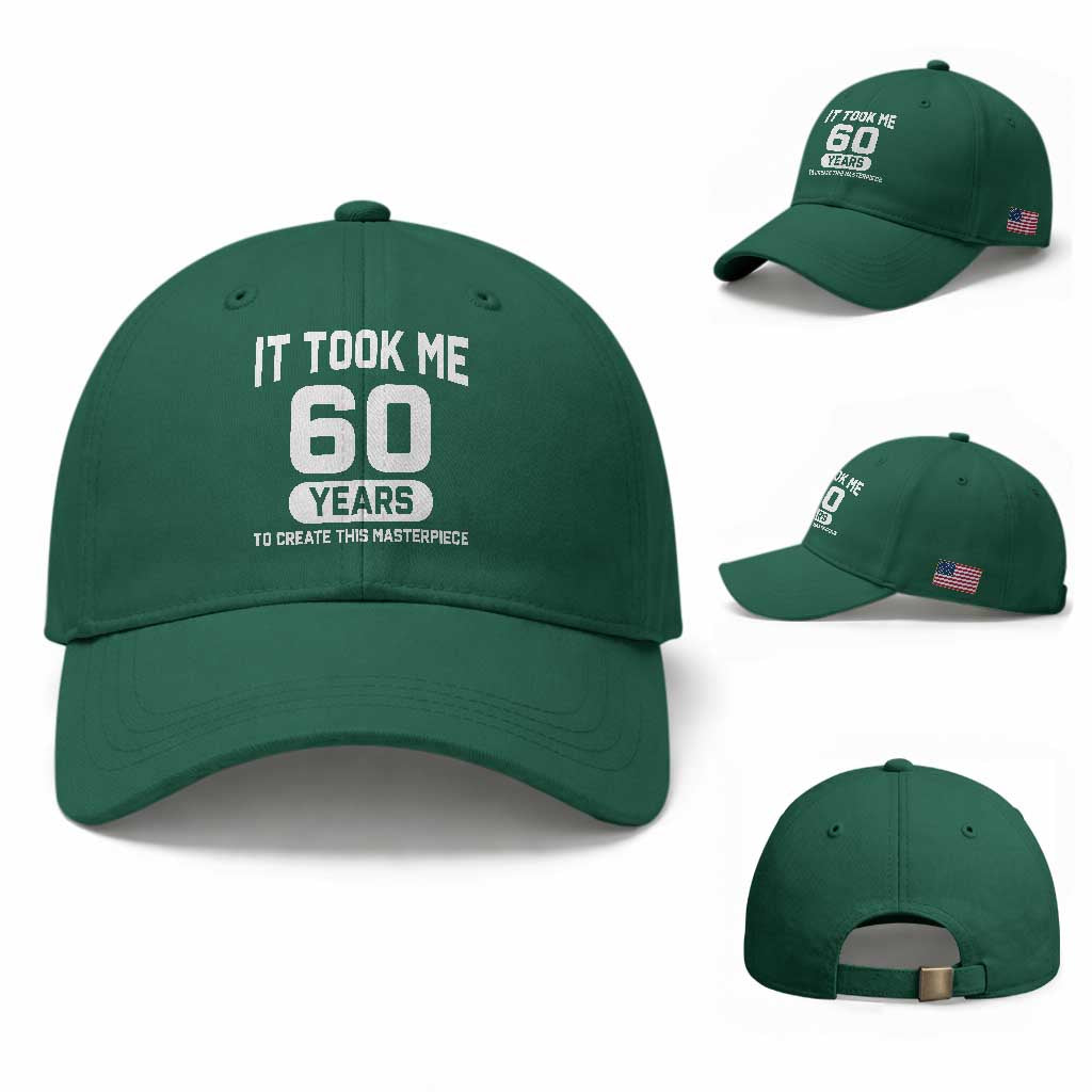 60th Birthday Baseball Cap To Create This Masterpiece 60 Year Old Gift TS10 Baseball Cap Universal Fit Irish Green Print Your Wear