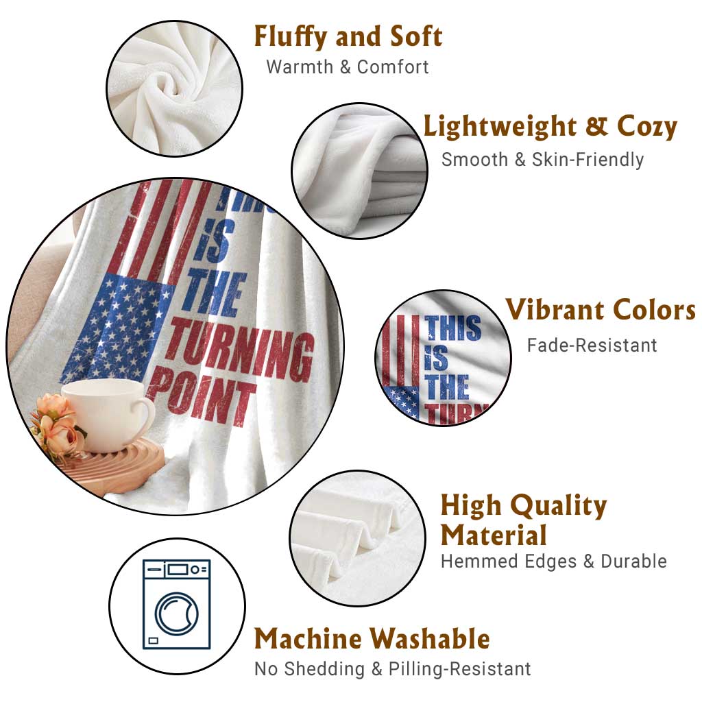 This is The Turning Point Throw Blanket USA Flag Patriotic Freedom Conservative TS10 Print Your Wear