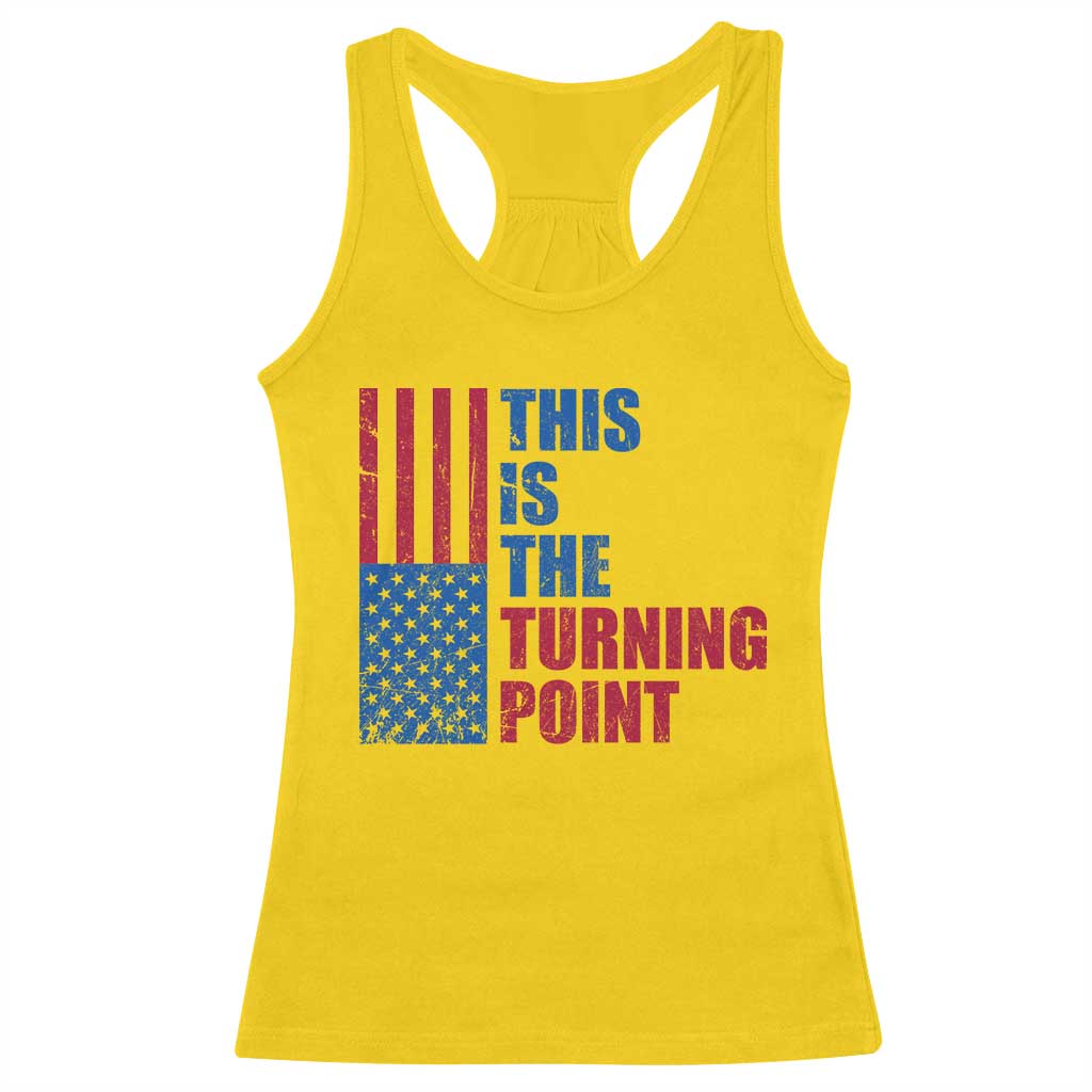 This is The Turning Point Racerback Tank Top USA Flag Patriotic Freedom Conservative TS10 Daisy Print Your Wear