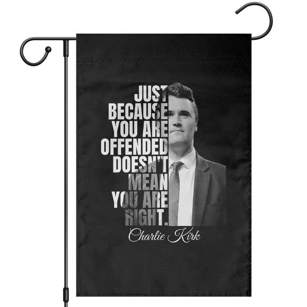 Charlie Kirk Garden Flag Free Speech Memorial Tribute TS10 Black Print Your Wear
