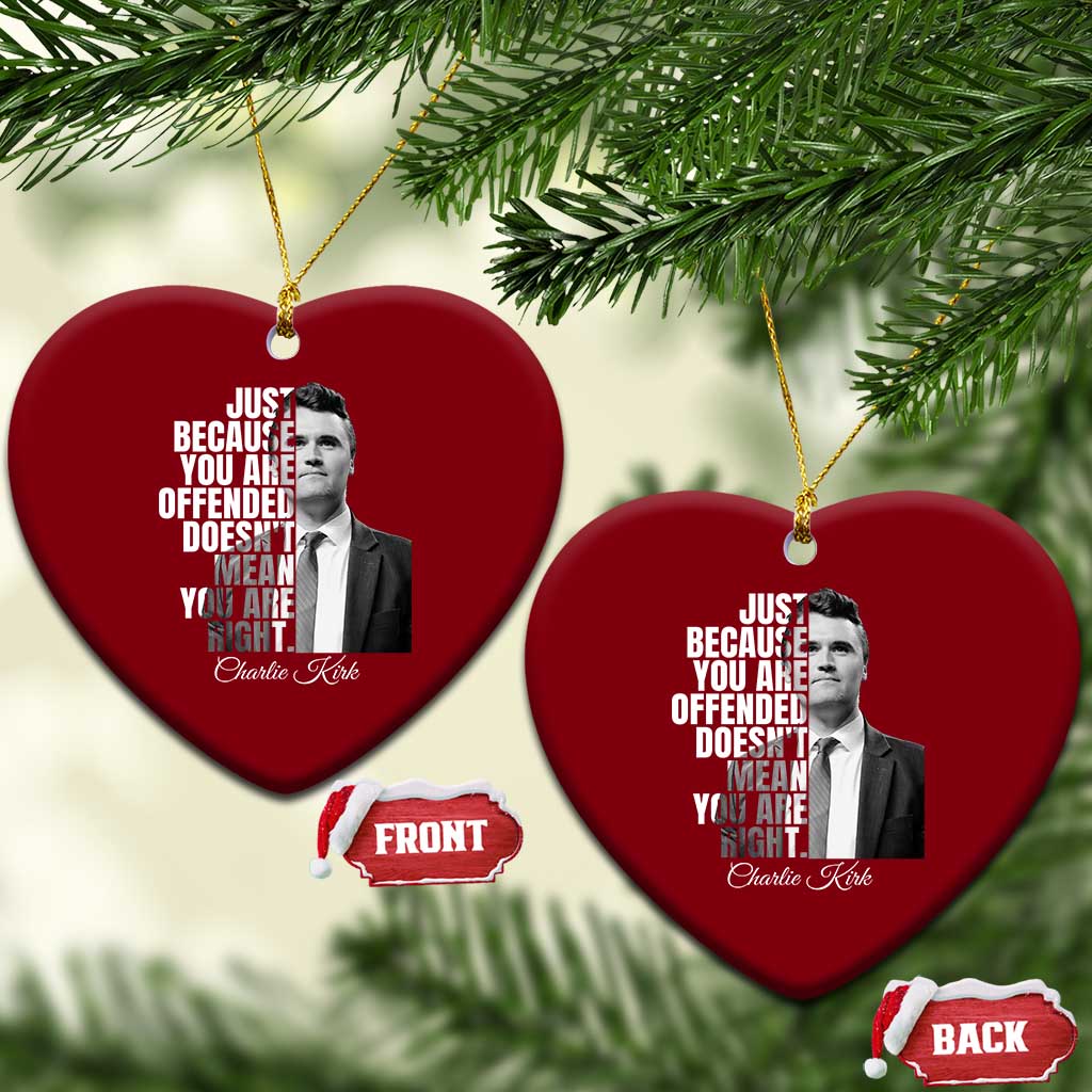 Charlie Kirk Ceramic Ornament Free Speech Memorial Tribute TS10 Print Your Wear