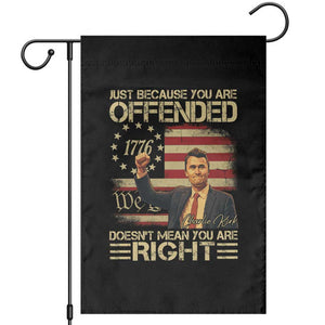 Charlie Kirk Memorial Garden Flag Freedom Commemorative USA Flag Tribute TS10 Black Print Your Wear